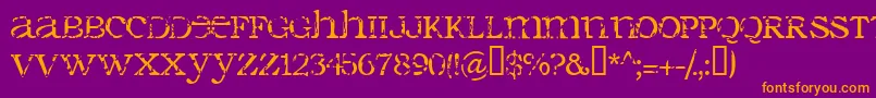 SERAPHIM Font – Orange Fonts on Purple Background