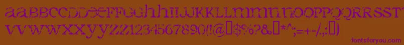 SERAPHIM Font – Purple Fonts on Brown Background