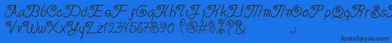 Шрифт Serasa Regular – чёрные шрифты на синем фоне