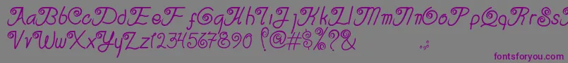 Serasa Regular Font – Purple Fonts on Gray Background