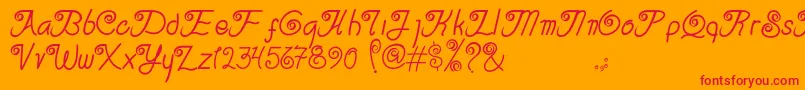 Serasa Regular Font – Red Fonts on Orange Background