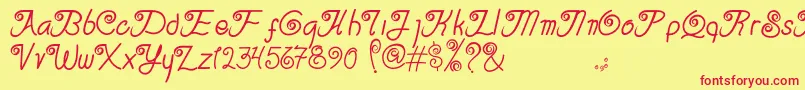 Serasa Regular Font – Red Fonts on Yellow Background