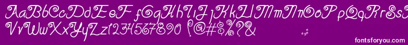 Serasa Regular Font – White Fonts on Purple Background