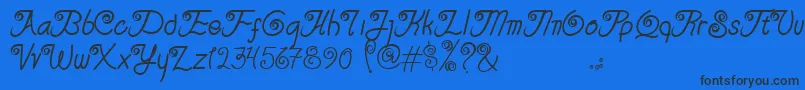 Serasa Regular Font – Black Fonts on Blue Background