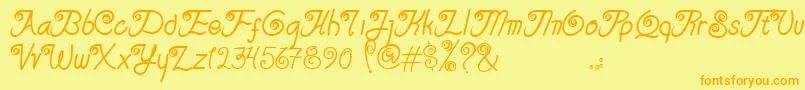 Serasa Regular Font – Orange Fonts on Yellow Background