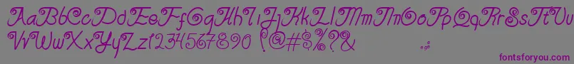 Serasa Regular Font – Purple Fonts on Gray Background