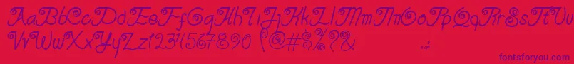 Serasa Regular Font – Purple Fonts on Red Background