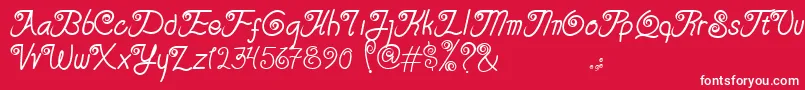 Serasa Regular Font – White Fonts on Red Background