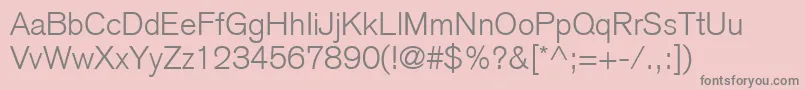 BasiccommercialLtLight Font – Gray Fonts on Pink Background