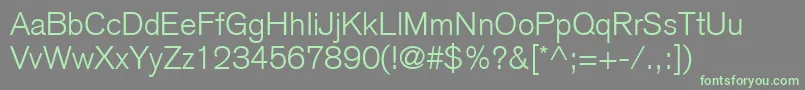 BasiccommercialLtLight Font – Green Fonts on Gray Background