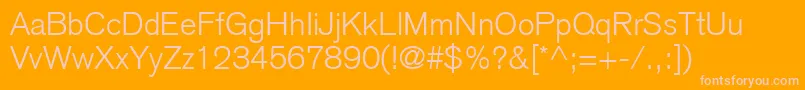 BasiccommercialLtLight Font – Pink Fonts on Orange Background