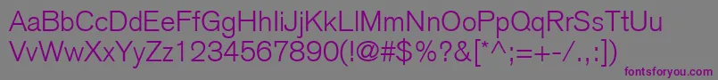 BasiccommercialLtLight Font – Purple Fonts on Gray Background