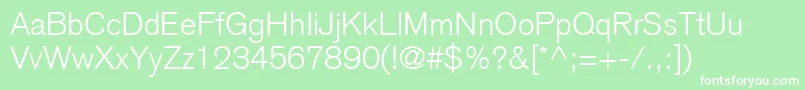 BasiccommercialLtLight Font – White Fonts on Green Background