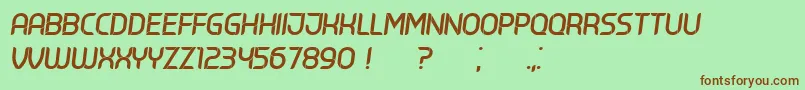 Serbia Italic Font – Brown Fonts on Green Background