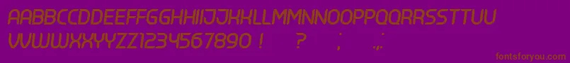 Serbia Italic Font – Brown Fonts on Purple Background