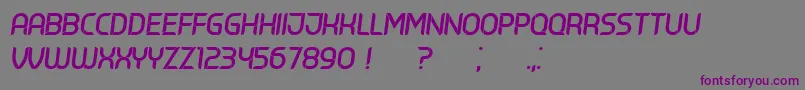 Serbia Italic Font – Purple Fonts on Gray Background