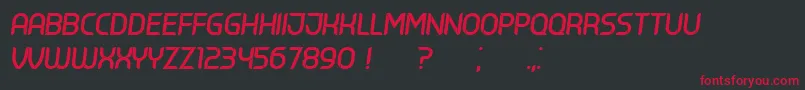 Serbia Italic Font – Red Fonts on Black Background