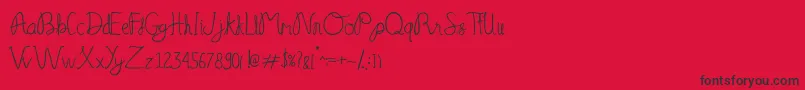 Serelo manisse Font – Black Fonts on Red Background
