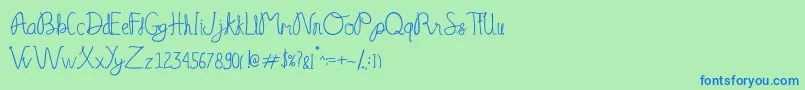 Serelo manisse Font – Blue Fonts on Green Background
