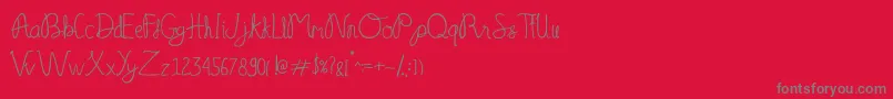 Serelo manisse Font – Gray Fonts on Red Background
