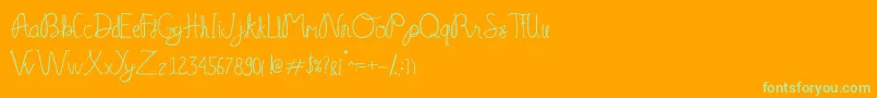 Serelo manisse Font – Green Fonts on Orange Background