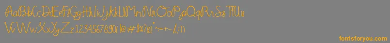 Serelo manisse Font – Orange Fonts on Gray Background