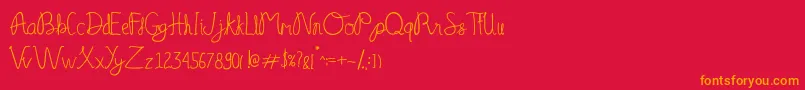 Serelo manisse Font – Orange Fonts on Red Background