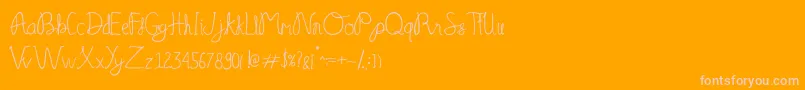 Serelo manisse Font – Pink Fonts on Orange Background