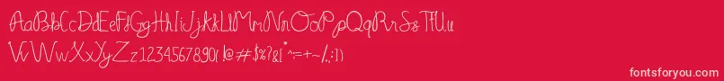 Serelo manisse Font – Pink Fonts on Red Background