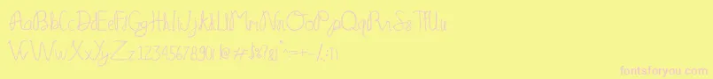 Serelo manisse Font – Pink Fonts on Yellow Background
