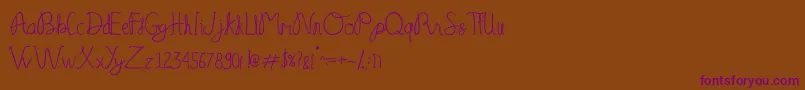 Serelo manisse Font – Purple Fonts on Brown Background