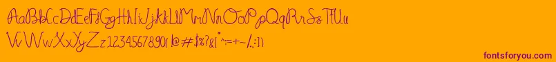 Serelo manisse Font – Purple Fonts on Orange Background