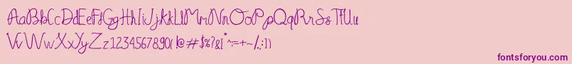 Serelo manisse Font – Purple Fonts on Pink Background
