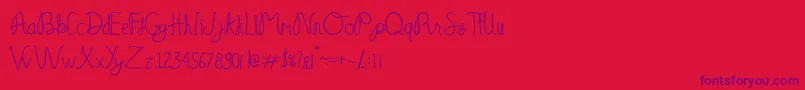 Serelo manisse Font – Purple Fonts on Red Background