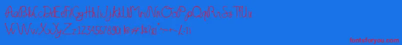 Serelo manisse Font – Red Fonts on Blue Background