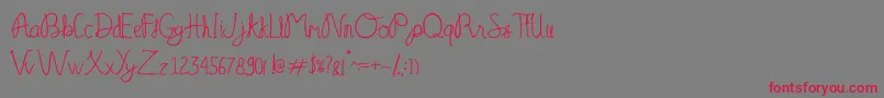 Serelo manisse-Schriftart – Rote Schriften auf grauem Hintergrund