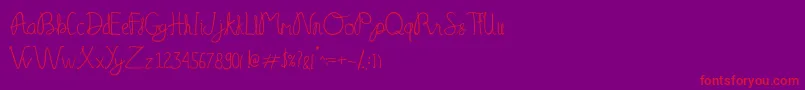 Serelo manisse Font – Red Fonts on Purple Background