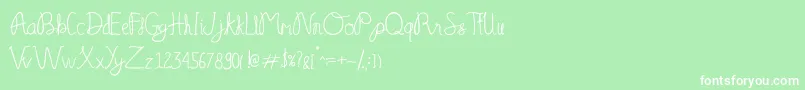 Serelo manisse Font – White Fonts on Green Background