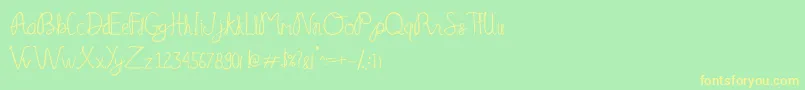 Serelo manisse Font – Yellow Fonts on Green Background