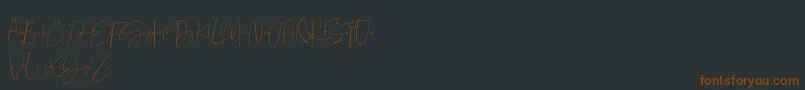 Serenade Demo Font – Brown Fonts on Black Background