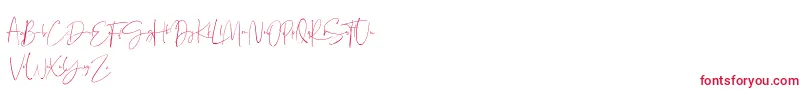 Serenade Demo-Schriftart – Rote Schriften auf weißem Hintergrund