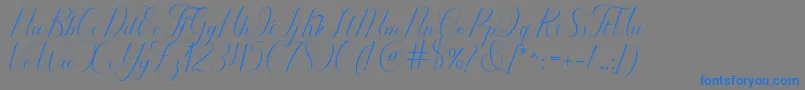 フォントSerendipity – 灰色の背景に青い文字