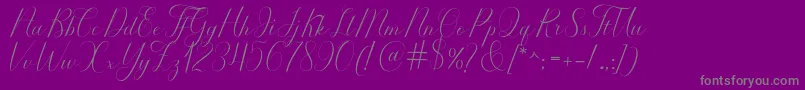 Serendipity-Schriftart – Graue Schriften auf violettem Hintergrund