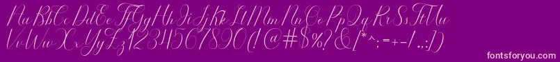 Serendipity Font – Pink Fonts on Purple Background