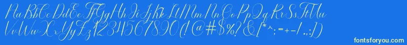 fuente Serendipity – Fuentes Amarillas Sobre Fondo Azul