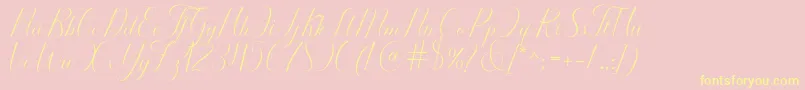 Шрифт Serendipity – жёлтые шрифты на розовом фоне