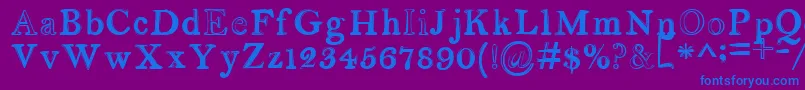 serendipity Font – Blue Fonts on Purple Background