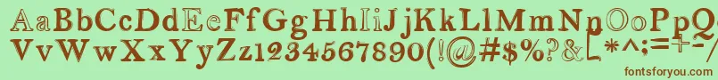 serendipity Font – Brown Fonts on Green Background