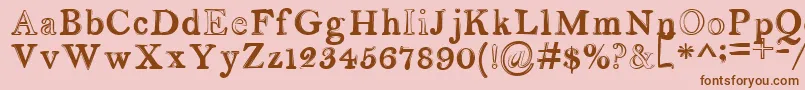 serendipity Font – Brown Fonts on Pink Background