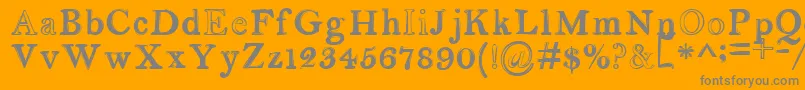 More about serendipity Font serendipity Font – Gray Fonts on Orange Background